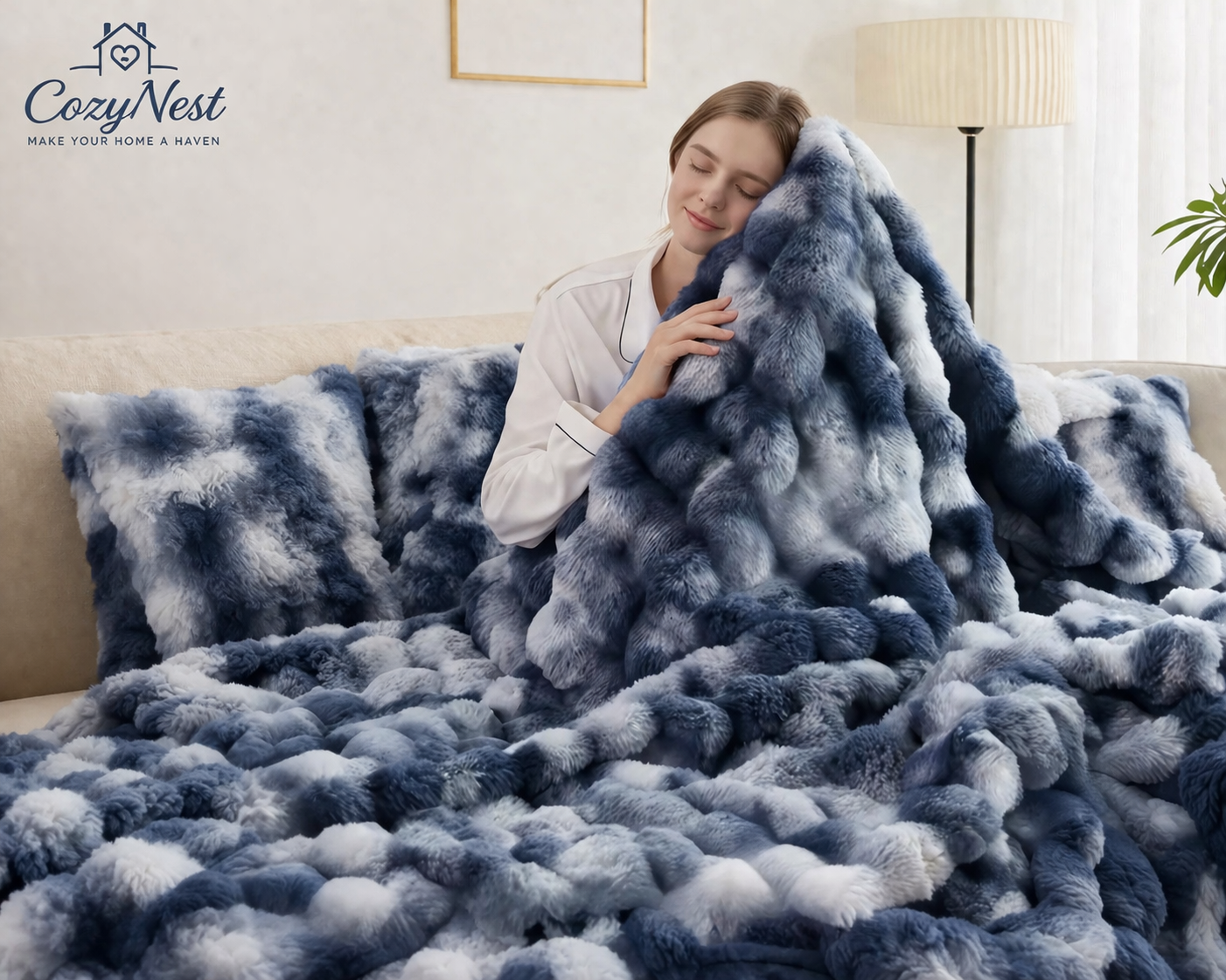 CozyNest™ Luxury Weighted Blanket (6 lb)