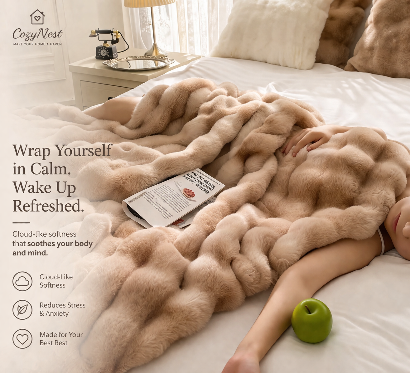 CozyNest™ Luxury Weighted Blanket (6 lb)